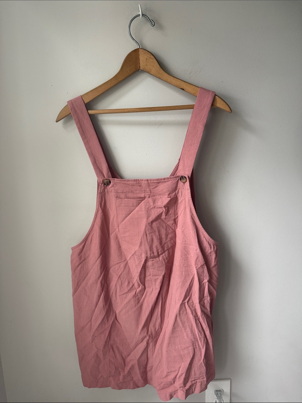 SHEIN Dusty Rose Adjustable Strap Maternity Romper Overall Size Medium